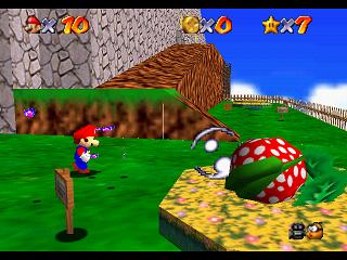 Super Mario 64 sur N64 - Niveau 2 : Forteresse de Whomp - Pièces et généralités
