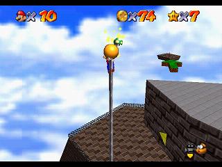 Super Mario 64 sur N64 - Niveau 2 : Forteresse de Whomp - Pièces et généralités