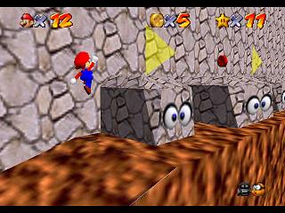 Super Mario 64 sur N64 - Niveau 2 : Forteresse de Whomp - Pièces et généralités