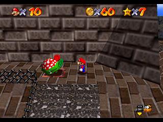 Super Mario 64 sur N64 - Niveau 2 : Forteresse de Whomp - Pièces et généralités