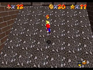 Super Mario 64 sur N64 - Niveau 2 : Forteresse de Whomp - Pièces et généralités