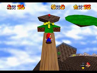 Super Mario 64 sur N64 - Niveau 2 : Forteresse de Whomp - Pièces et généralités