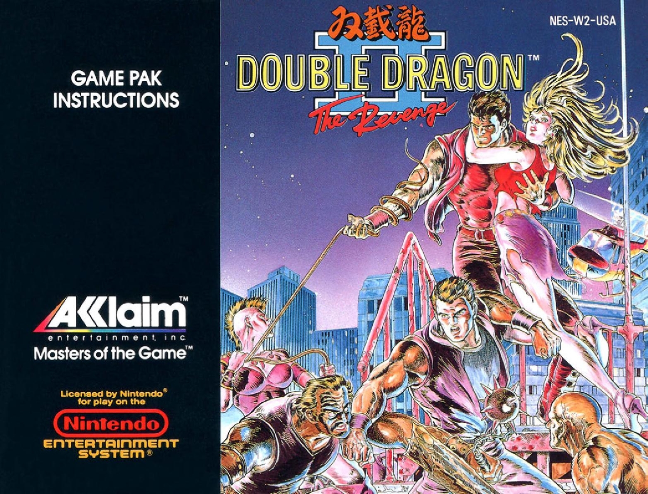 Double Dragon II - The Revenge sur Nes : La notice