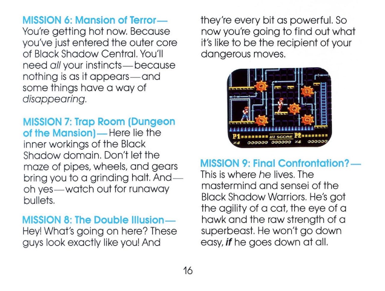 Double Dragon II - The Revenge sur Nes : La notice