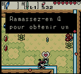 Zelda oracle of ages sur Game boy color : Les quarts de coeur