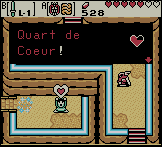 Zelda oracle of ages sur Game boy color : Les quarts de coeur