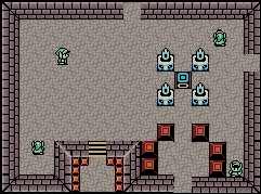 Soluce de Zelda Oracle Of Ages (Zelda OOA) sur Game Boy Color (GBC) : Donjon 1, tombe esprit