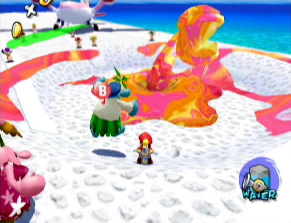 Le test de Super Mario Sunshine sur Game Cube (GC)