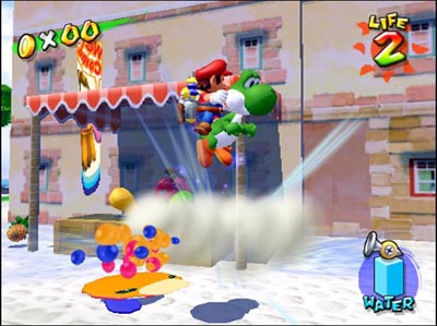 Le test de Super Mario Sunshine sur Game Cube (GC)