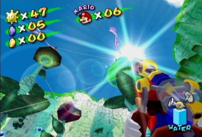 Le test de Super Mario Sunshine sur Game Cube (GC)