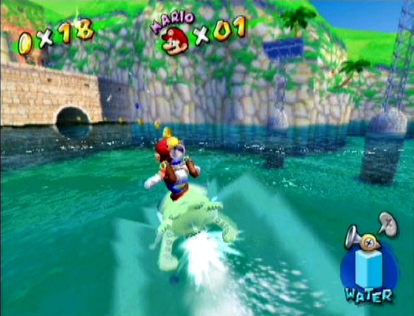 Le test de Super Mario Sunshine sur Game Cube (GC)