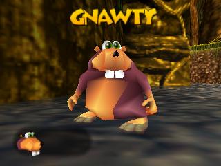 Le casting de Banjo et Kazooie sur Nintendo 64 (n64) : les 1er rôlesGnawty