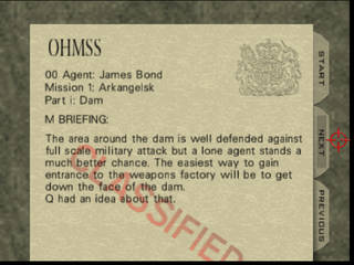 GoldenEye 007 на Nintendo 64 -  Миссия 1: Arkangelsk - часть i: Dam