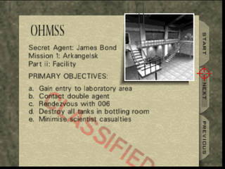 GoldenEye 007 sur Nintendo 64 - 00 Agent Mission 1 : Arkangelsk - part ii : Facility