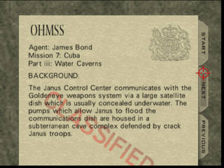 GoldenEye 007 sur Nintendo 64 -  Mission 7 : Cuba - part iii : Water Caverns