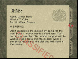 GoldenEye 007 sur Nintendo 64 -  Mission 7 : Cuba - part iii : Water Caverns