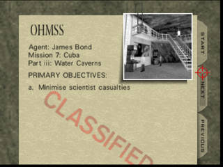 GoldenEye 007 sur Nintendo 64 - Agent Mission 7 : Cuba - part iii : Water Caverns