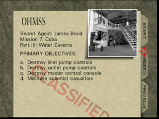 GoldenEye 007 sur Nintendo 64 - Agent Mission 7 : Cuba - part iii : Water Caverns