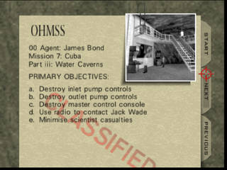 GoldenEye 007 sur Nintendo 64 - Agent Mission 7 : Cuba - part iii : Water Caverns