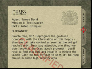 GoldenEye 007 on Nintendo 64 -  Mission 8: Teotihuaca'n - part i: Aztec Complex