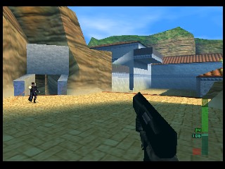 PerfectDark 007 sur Nintendo 64 - Agent Mission 2 : Villa Carrington - part 1 : Villa Carrington : Otage PerfectDark 007 sur Nintendo 64 - Agent Mission 2 : Villa Carrington - part 1 : Villa Carrington : Otage