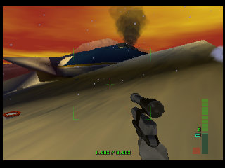 PerfectDark 007 sur Nintendo 64 - Agent spécial Mission 5 : Air Base - part 3 : Crash Site: Confrontation