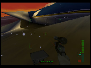 PerfectDark 007 sur Nintendo 64 - Agent spécial Mission 5 : Air Base - part 3 : Crash Site: Confrontation