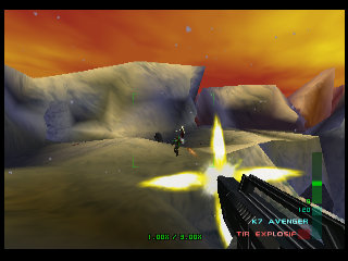 PerfectDark 007 sur Nintendo 64 - Agent spécial Mission 5 : Air Base - part 3 : Crash Site: Confrontation