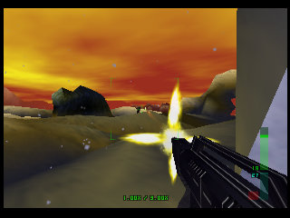PerfectDark 007 sur Nintendo 64 - Agent spécial Mission 5 : Air Base - part 3 : Crash Site: Confrontation