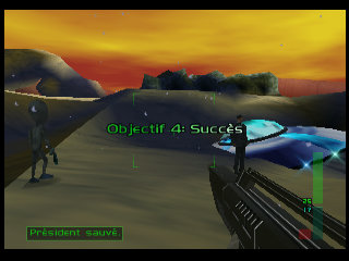 PerfectDark 007 sur Nintendo 64 - Agent spécial Mission 5 : Air Base - part 3 : Crash Site: Confrontation