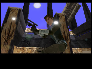 PerfectDark 007 sur Nintendo 64 - Mission 9 : Skedar - part 1 : Skedar Ruins: Battle Shrine PerfectDark 007 sur Nintendo 64 - Mission 9 : Skedar - part 1 : Skedar Ruins: Battle Shrine
