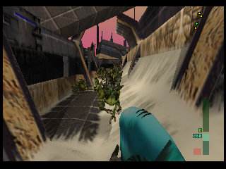 PerfectDark 007 sur Nintendo 64 - Agent Mission 9 : Skedar - part 1 : Skedar Ruins: Battle Shrine PerfectDark 007 sur Nintendo 64 - Agent Mission 9 : Skedar - part 1 : Skedar Ruins: Battle Shrine