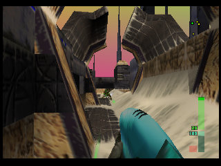 PerfectDark 007 sur Nintendo 64 - Agent Mission 9 : Skedar - part 1 : Skedar Ruins: Battle Shrine PerfectDark 007 sur Nintendo 64 - Agent Mission 9 : Skedar - part 1 : Skedar Ruins: Battle Shrine