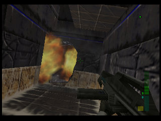 PerfectDark 007 sur Nintendo 64 - Agent Mission 9 : Skedar - part 1 : Skedar Ruins: Battle Shrine PerfectDark 007 sur Nintendo 64 - Agent Mission 9 : Skedar - part 1 : Skedar Ruins: Battle Shrine