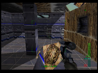 PerfectDark 007 sur Nintendo 64 - Agent Mission 9 : Skedar - part 1 : Skedar Ruins: Battle Shrine PerfectDark 007 sur Nintendo 64 - Agent Mission 9 : Skedar - part 1 : Skedar Ruins: Battle Shrine