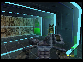 PerfectDark 007 sur Nintendo 64 - Agent Mission 9 : Skedar - part 1 : Skedar Ruins: Battle Shrine PerfectDark 007 sur Nintendo 64 - Agent Mission 9 : Skedar - part 1 : Skedar Ruins: Battle Shrine