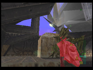 PerfectDark 007 sur Nintendo 64 - Agent Mission 9 : Skedar - part 1 : Skedar Ruins: Battle Shrine PerfectDark 007 sur Nintendo 64 - Agent Mission 9 : Skedar - part 1 : Skedar Ruins: Battle Shrine