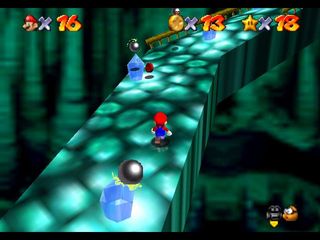 Super Mario 64 sur N64 - Le premier monde de Bowser - Bowser des ténèbres
