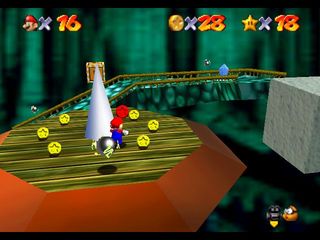 Super Mario 64 sur N64 - Le premier monde de Bowser - Bowser des ténèbres