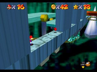 Super Mario 64 sur N64 - Le premier monde de Bowser - Bowser des ténèbres