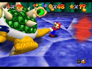 Super Mario 64 sur N64 - Le premier monde de Bowser - Bowser des ténèbres