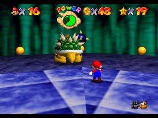 Super Mario 64 sur N64 - Le premier monde de Bowser - Bowser des ténèbres
