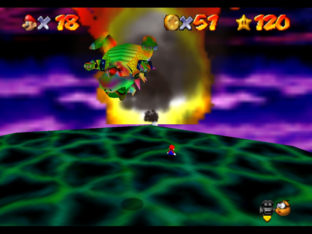 Super Mario 64 sur N64 - Le troisième monde de Bowser - Bowser des cieux