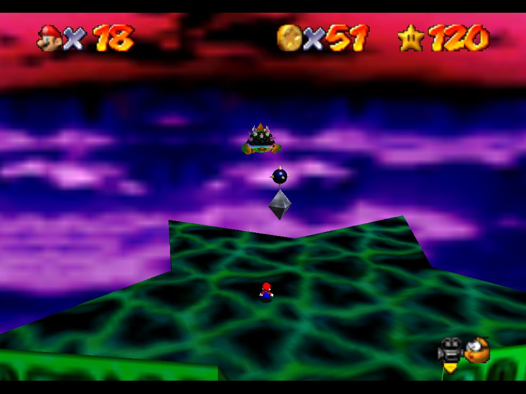 Super Mario 64 sur N64 - Le troisième monde de Bowser - Bowser des cieux