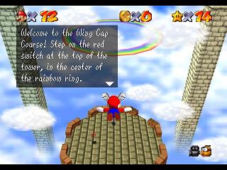 Super Mario 64 sur N64 - La casquette rouge (ailée)
