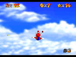 Super Mario 64 sur N64 - La casquette rouge (ailée)