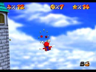 Super Mario 64 sur N64 - La casquette rouge (ailée)