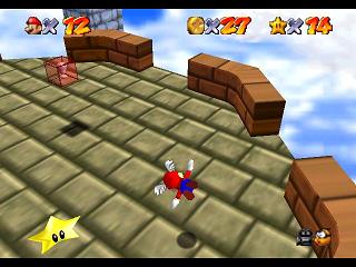 Super Mario 64 sur N64 - La casquette rouge (ailée)