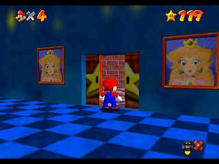 Super Mario 64 sur N64 - La soluce complète avec l'emplacement des 15 niveaux et de toutes les étoiles secrètes, casquettes et monde de Bowser