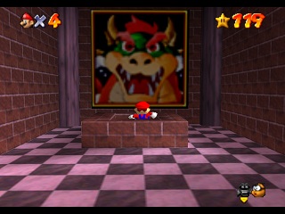 Super Mario 64 sur N64 - La soluce complète avec l'emplacement des 15 niveaux et de toutes les étoiles secrètes, casquettes et monde de Bowser